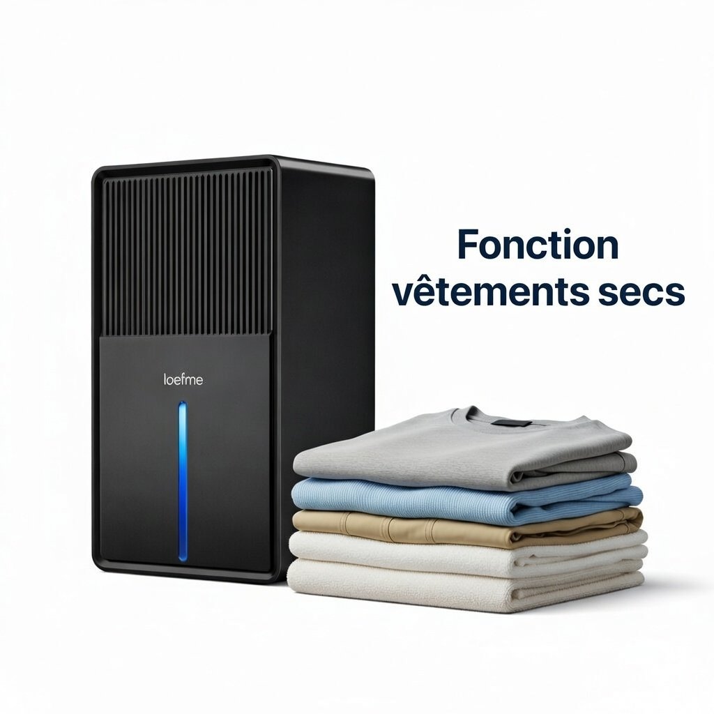 Déshumidificateur 3L compact - Silencieux pour chambre & salle de bain